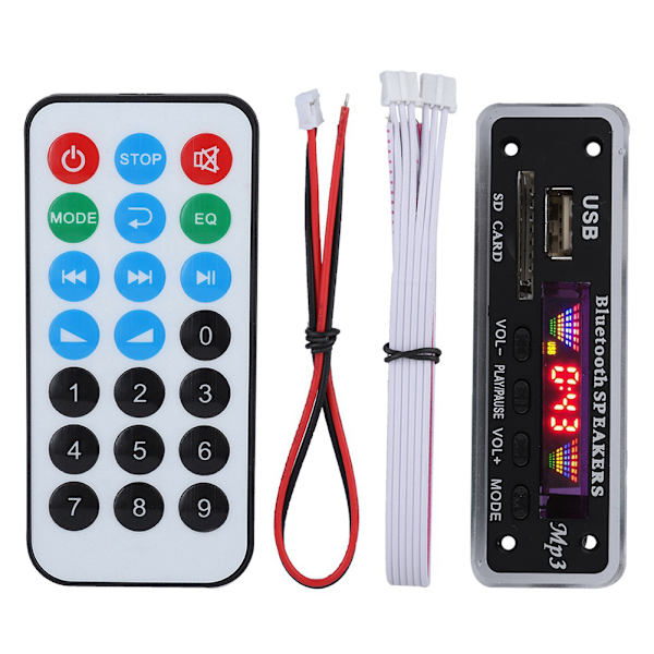 SDM01Bt  U-DX  Bluetooth 5.0 4 färger skärm MP3 FM APE FLAC avkodningskortmodul (svart)