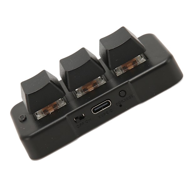 3-tasters mini tastatur 3-modus USB trådløs 2.4G Bluetooth HID programmering blå bryter mini makro mekanisk tastatur