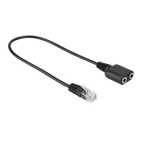 Dobbelt 3,5 mm jackstik til RJ9/RJ10 telefon headset kabel til Cisco Office Adapter konnektorkabel