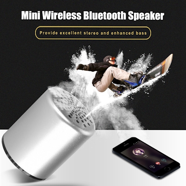 FineBlue MK-10 Kannettava Mini Bluetooth 4.2 Super Bass Stereo Langaton Kaiutin Hopea