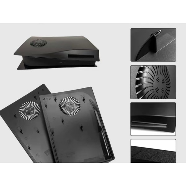 Vent Heat PS5 Konsolskydd PS5 Konsolskydd ABS Anti-Scratch Ventilation Värmeavledning PS5 Skydd(Disc Version)svart