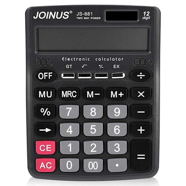 JS-881 Bærbar grunnleggende kalkulator elektronisk kalkulator for studentkontor