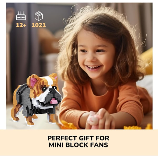 Mini hund byggeklodser 1021PCS- Serie af miniaturepartikler 8 år og opefter Børn DIY puslespil blokke legetøj, gaver til piger/drenge jul