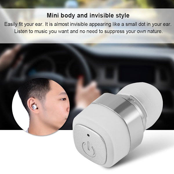 Mini usynlig TWS True Wireless Bluetooth-øretelefon HiFi Deep Bass In-Ear Earbud Excellent Tone