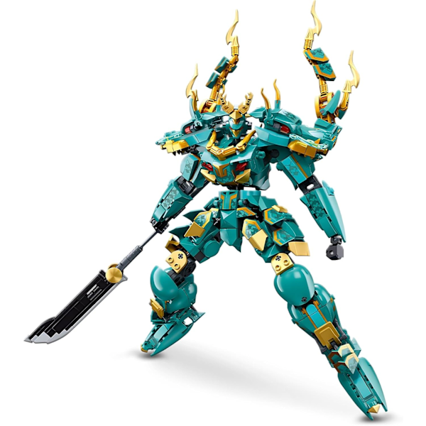 Mech Robot Byggesæt til Voksne, Cool Grøn Drage Kriger Model Kit med Lang Spyd Legetøj Playset, 704 stk Samleobjekt Mytiske Ninja Gaver