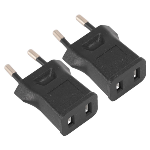 2 kpl  NEMA 1‑15R -virtapistokeadapteri, ammattimainen matkalla käytettävä pistokemuunninadapteri pöytälampulle, kaiuttimelle, LCD-näytölle, tulostimelle 100‑
