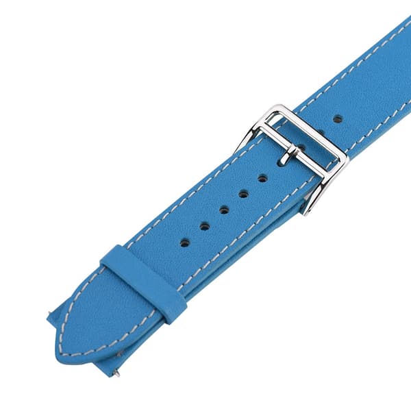 Ekte skinn dobbel håndleddsstropp erstatningsstropp for Fitbit Blaze Watch Blå