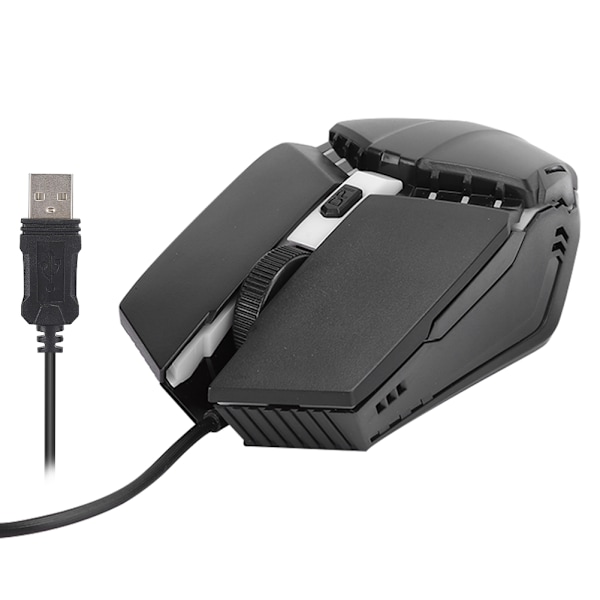 HXSJ S200 Gaming Mus 4-knaps kablet lysende farverig ergonomisk til XP / Vista / OS X