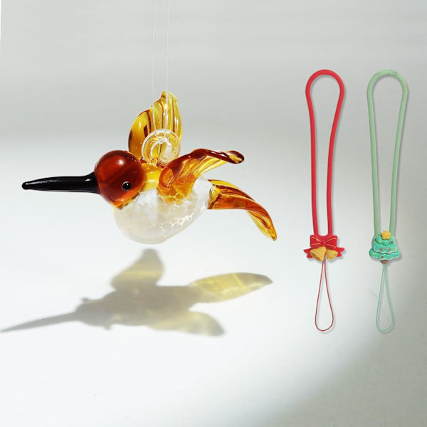Kolibri Ornament Håndblæst Glas Dekoration Hængende Solfanger til Vindue, Juletræ, Have, Gave til Familie og Venner