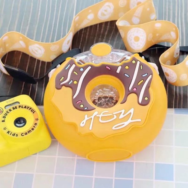 Donut Cute Plastic Summer Strap Vandkop Lysegul 300ml