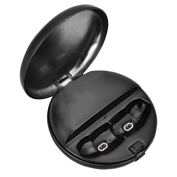 Mini Binaural HiFi 3D Surround Bluetooth 5.0 TWS Öronproppar Trådlöst Headset Laddningsbox Svart