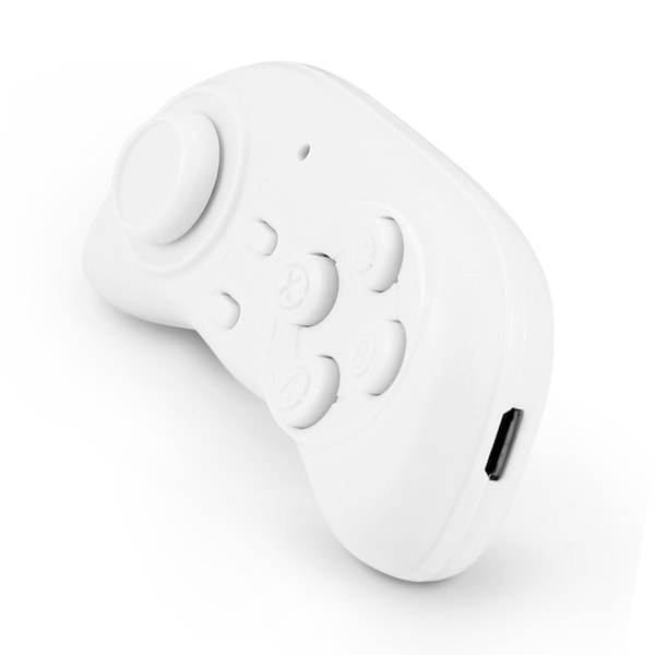 Bärbar trådlös Bluetooth-spelkontroll Mini Gamepad Joystick Handtag Fjärrkontroll Vit