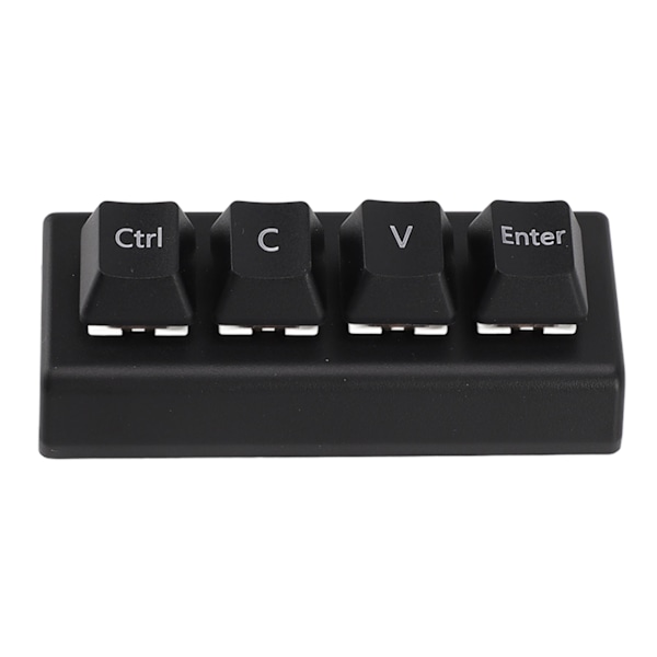 Programmerbar tastatur 4 taster Støtte NKRO Rød bryter Ctrl C V Enter Mini mekanisk tastatur for spillkontor Media Svart