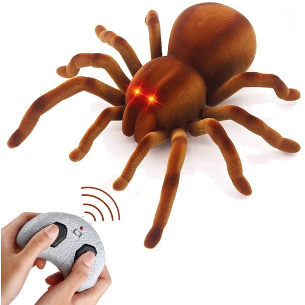 Fjärrkontroll Spider Realistic Wireless RC Tarantula Prank Leksaker Fjärrkontroll Leksak Rörliga Pet Leksak upptåg för barn Födelsedag Fool Day Halloween Gags