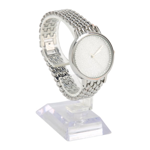 3 st kvinnors klocka strass armband set exakt tid snygg vattentät armbandsklocka smycken silver