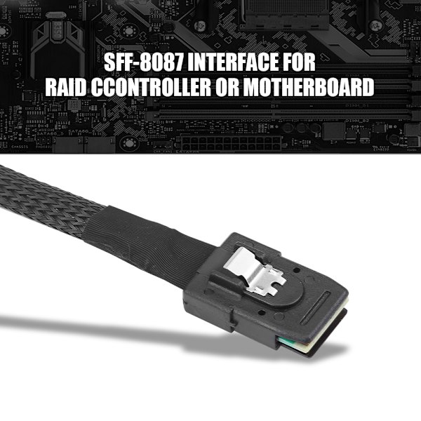 Cabledeconn 36P SFF-8087 till 4 SATA 7Pin hårddisk dataöverföringskabel (1m)