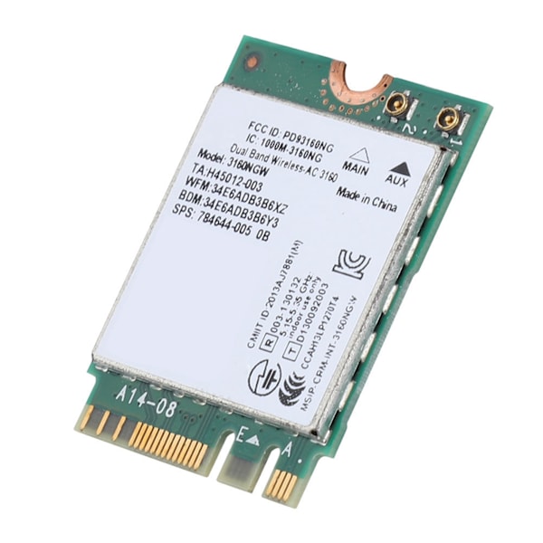 Til Intel 3160AC NGW Trådløs WIFI-kort 433 Mbps Bluetooth 4.0 Dual Band Netværkskort