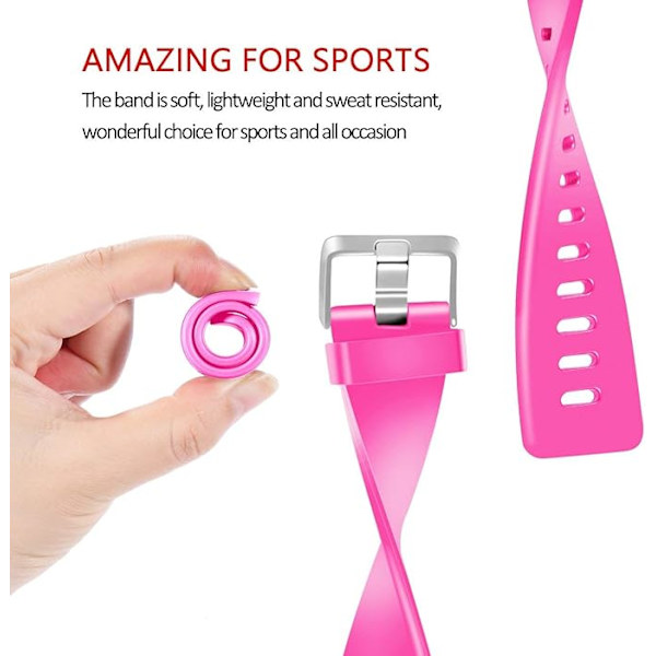 Älykäs rannekkeen hihna on yhteensopiva Fitbit versa -älykellon, versa 2:n ja versa Lite se -kellojen kanssa naisille ja miehille（ Rose Pink-L）