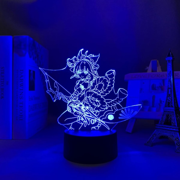 3D LED-lampa Yoimiya Genshin Impact för barns sovrumsdekoration, barnbirthdaypresent, rumsdekoration, Genshin Impact LED-lampa, nattlampa
