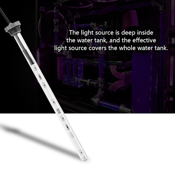 17cm DIY Computer Vandkøling Tank Lys Virus Reservoir LED Lampe Belysning(Blå)