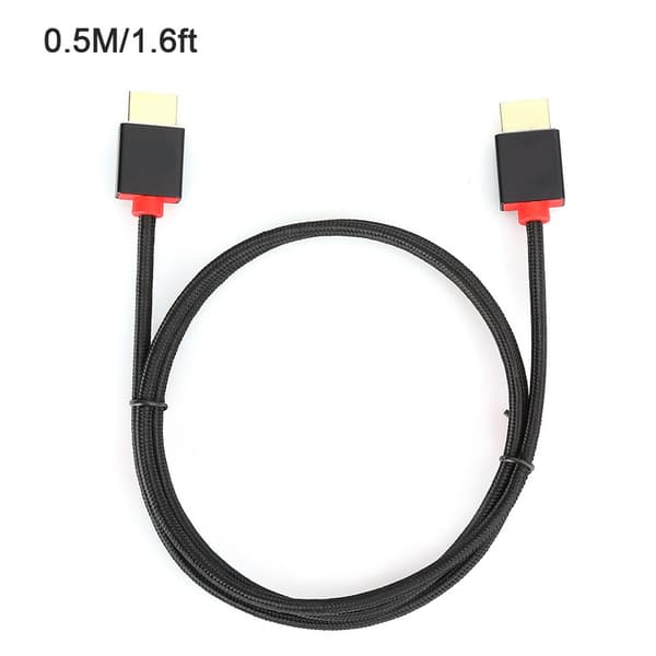 HDMI til HDMI han til han 4Kx2K High Definition Patch Cord Aluminium Case Forlængerkabel 0,5 m