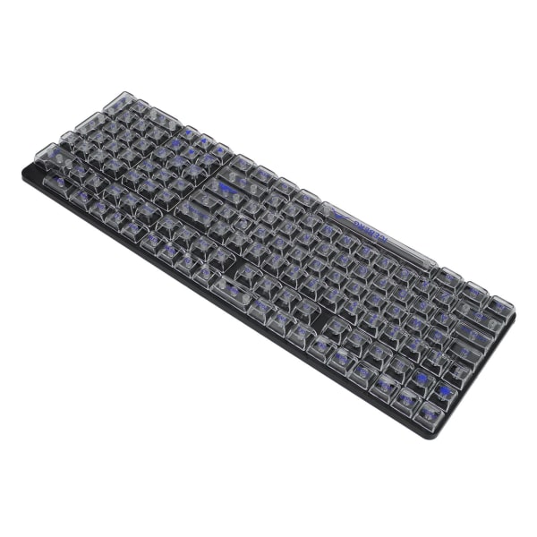 132 tangenter mekaniskt tangentbord Keycaps CBSA höjd transparent ergonomisk DIY genomskinliga Keycaps vit Blue Letters