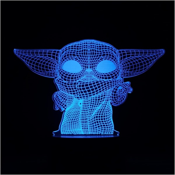 3D Illuusioalusta Yövalot Kosketuskytkin 7 Väriä Vaihtuva USB-Virta LED-Työpöytälamppu Koti Sisustukseen tai Juhla-lahjoihin