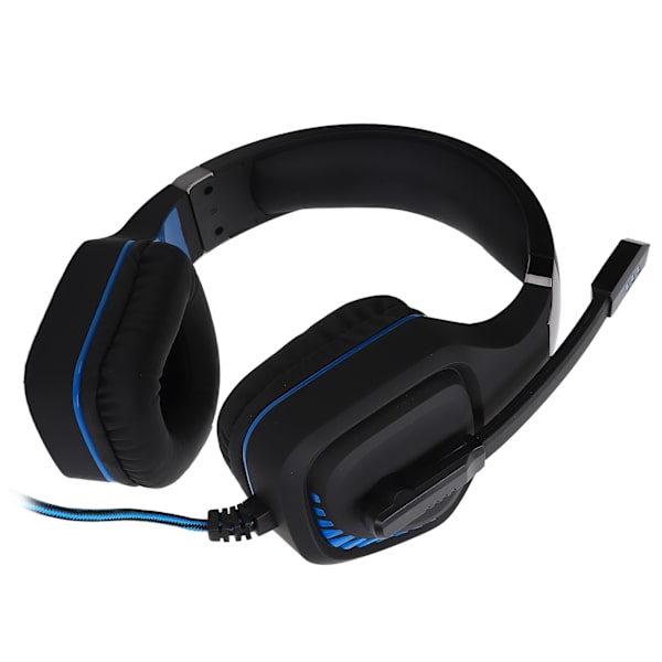 Spelhörlurar med kabel, spelheadset med LED-ljusmikrofon för PC-bärbar dator