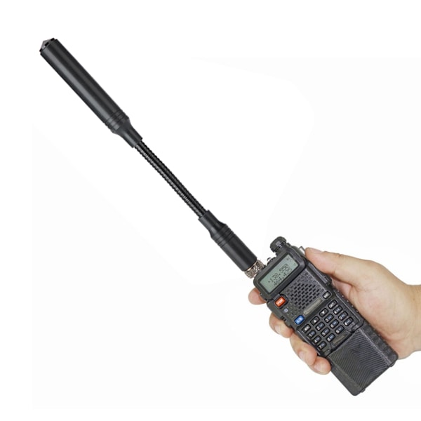 Bärbar SMA-hona Dual Band 136-174MHz /400-470MHz Walkie Talkie Taktikantenn