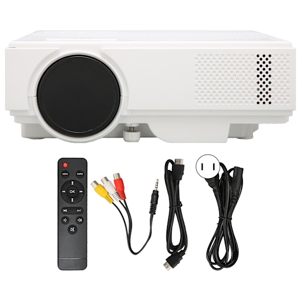 Mini Projector Full HD 1080P 1500:1 Multi Function Heat Dissipation Wide Compatibility Portable Projector 100‑240VUS Plug