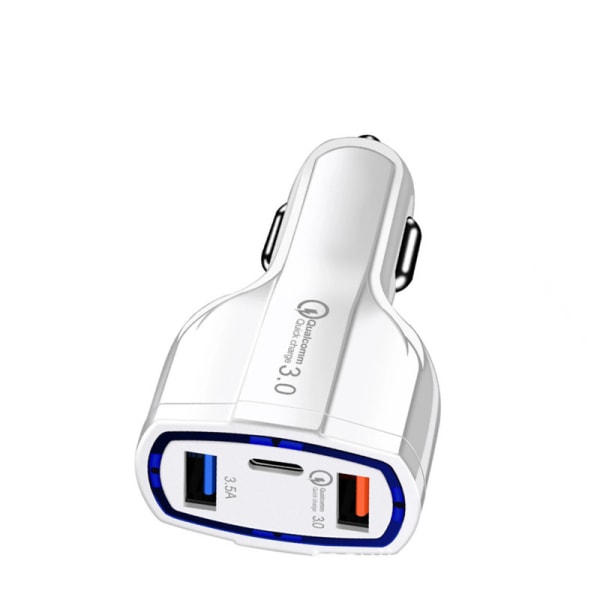 Fast Car Charger, Quick Charging 6.5A/35W Phone USB Tape-c Car Charger Adapter Rapid Plug 3 Port Cigarette Lighter Charger Compatible Samsung, iPhon