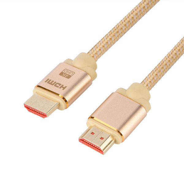 Højhastigheds HD 4K X 2K HDMI 2.0 A-A Videokabel Flettet Snor til PS3/ TV/ DVD/ PC 1M