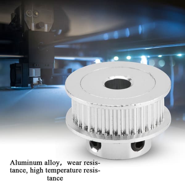 5 stk GT2 aluminiums remskive for DIY 3D-printer 36 tenner (6,35 mm)