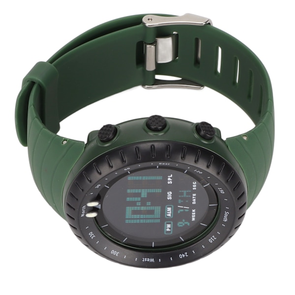 HZ500 Digital Elektronisk Klocka Multifunktionell Vattentät Armbandsur för Utomhussporter Daglig Användning Grön