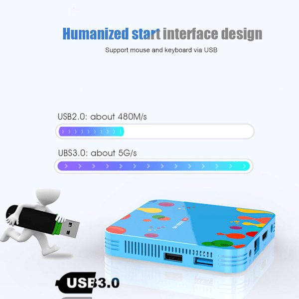H96 mini H6 4+32GB Smart Set Top Box HD Web Player TV Box kaukosäätimellä