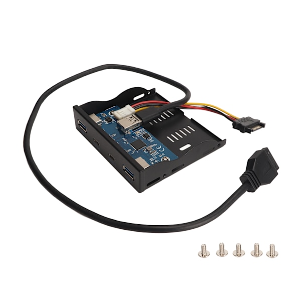 USB 3.1 Frontpanelhubb 4 portar 19PIN 5Gbps Hög hastighet Stabil 900mA Front Floppy Drive Panel för stationär chassi 2U+2C 19PIN