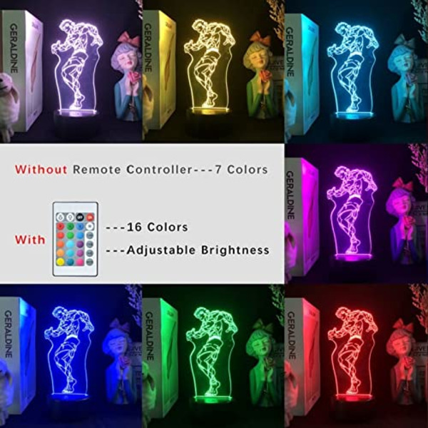 Anime 3D LED-lys Nattklubb Atmosfære Dekor Baki The Grappler Baki Hanma Barnerom Lava Lampe
