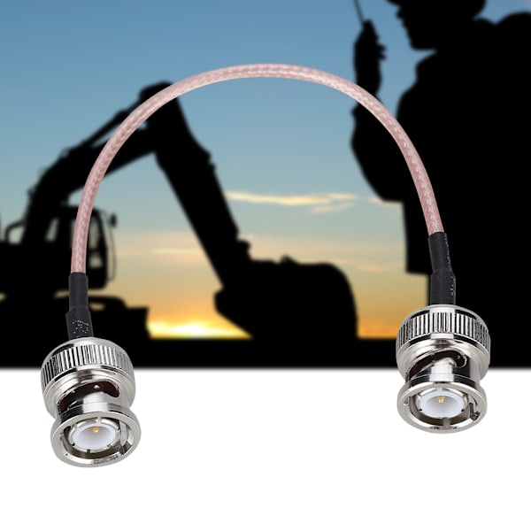1 st BNC-hane till BNC-hane adapterkabelkontaktkonverter för radioantenn 14 cm