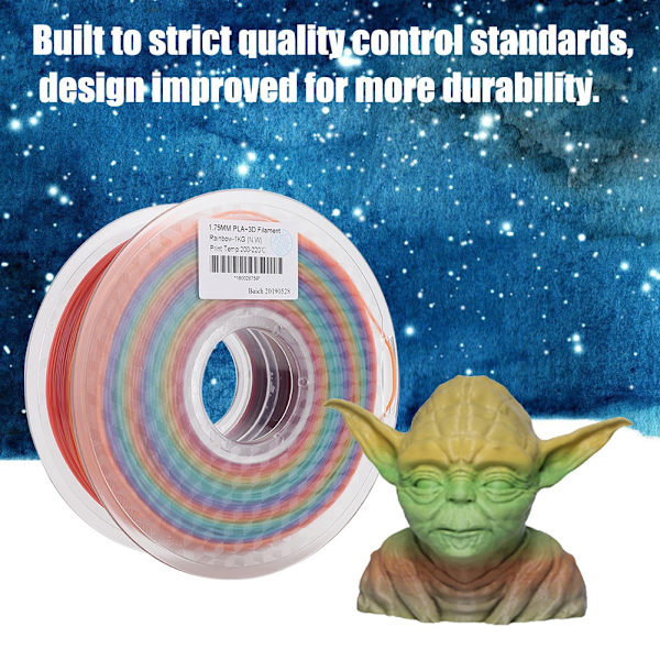 3D-skrivartillbehör PLA-filament 1,75 mm Färgglad gradientfilament 15 färger Kombination