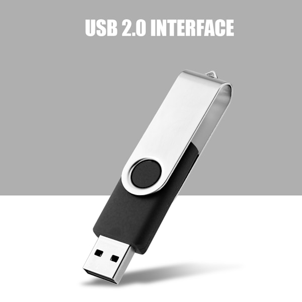 Roterbar Candyfarget USB 2.0 Minnelagringsenhet Tommel Flash-stasjon U-disk (Svart 16G)