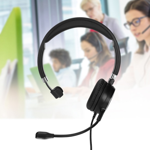 Callcenter-headset med hovedmonteret servicehovedtelefon, computerkontorheadset, USB-drevet