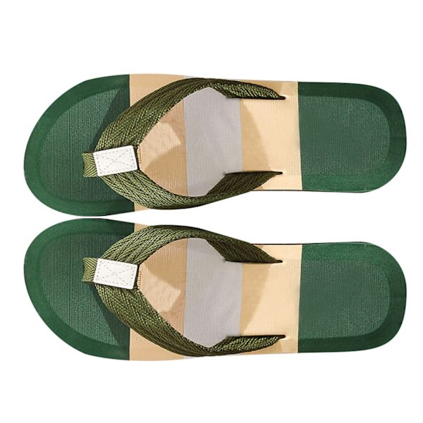 Herr Flip Flops Snabbtorkande Andningsbar Halkfri Mjuk EVA Ergonomisk Strand Thong Sandaler Green 41
