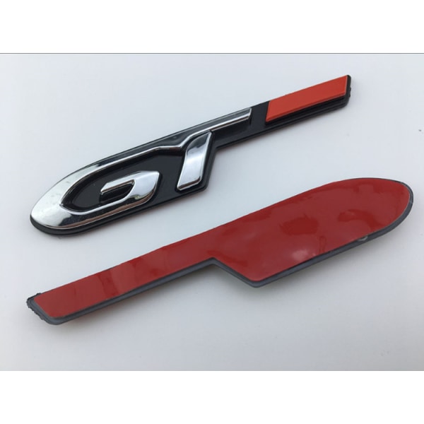 1 kpl GT hopeanmusta punainen metallimerkki Peugeot 2008 3008 208 308 5008 508 108 RCZ