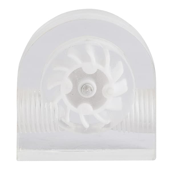 Vandkøling Flow Meter 12 Impeller Halvcirkel Dobbelt Hul Computer Tilbehør Hvid Sort Blå(Hvid )