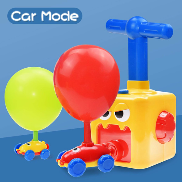 Ballongbil leksak för barn, ballonguppskjutningsbil leksaksset för barn vetenskapsleksak, uppblåsbar ballongpump bilar racer kit för pojkar flickor