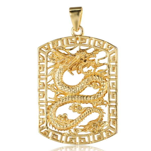 1 st Mans Manlig Loong Forma Legering Plätering Halsband Smycke Hänge Utan Kedja Guld