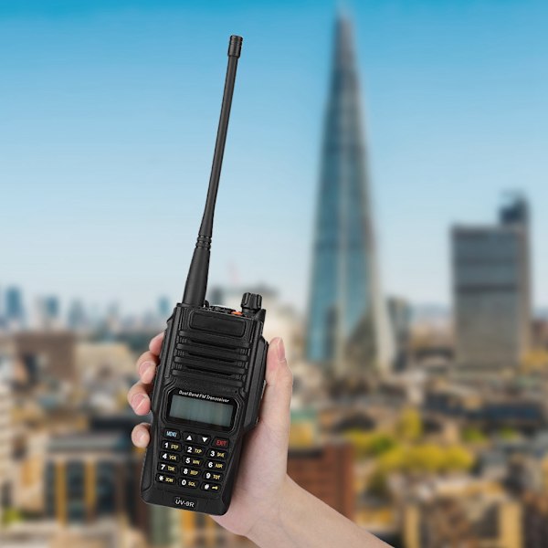 Walkie Talkie Hög Effekt Lång Räckvidd 2 Vägs Radio IP67 Vattentät för Baofeng UV-9R