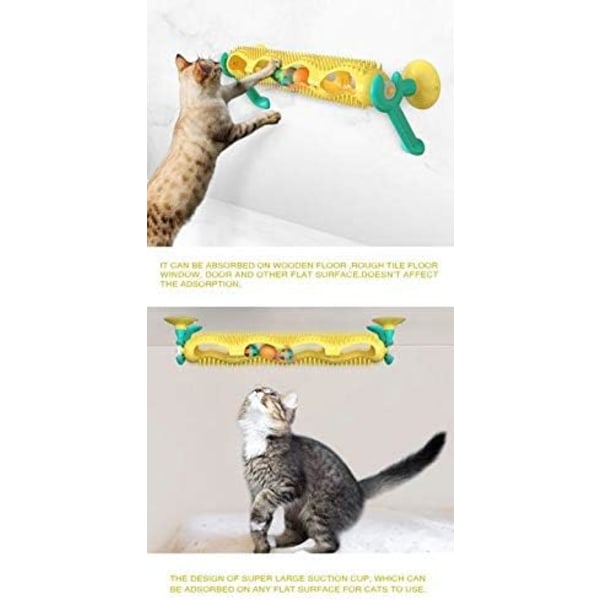 Sisäkäyttöinen lemmikkikissan palapeli, telapallo, levysoitin kissanlelulla imukupilla Hauska interaktiivinen hauska kissan nappaava itseään hei-taisteleva lelu