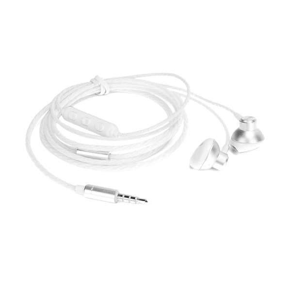 D20 Trådkontrollert hodetelefon Stereo ørepropper øretelefon med 3,5 mm plugg for Android/IOS