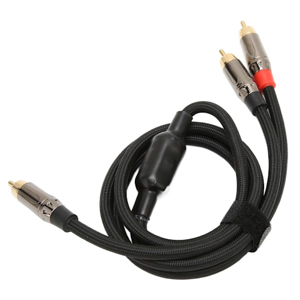 RCA 1-2 Y-kaapeli 24K kullatut liittimet häviötön RCA-uros - 2x RCA-uros stereoääni Y-sovitin subwoofer-kaapeli